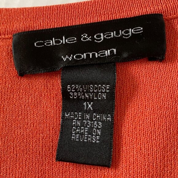 Cable & Gauge Woman Coral Tank Top 1X Office Core Career Capsule Laganlook - Picture 3 of 8